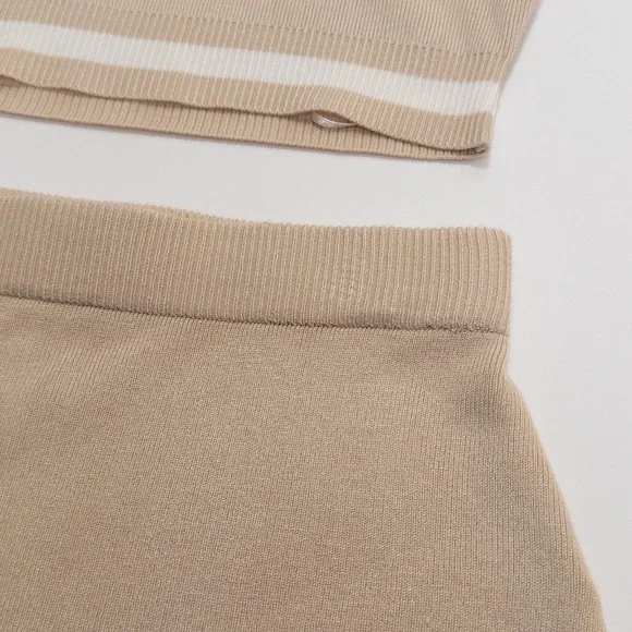 Sincerely‎ Jules Skirt Set Women Small Beige Sweater Vest Two Piece - Picture 4 of 16